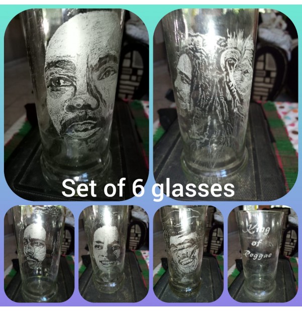 set of 6 beer glasses