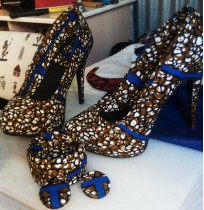 Ankara double sole heels
