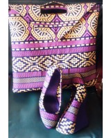 Ankara Low Wedges with a Bag