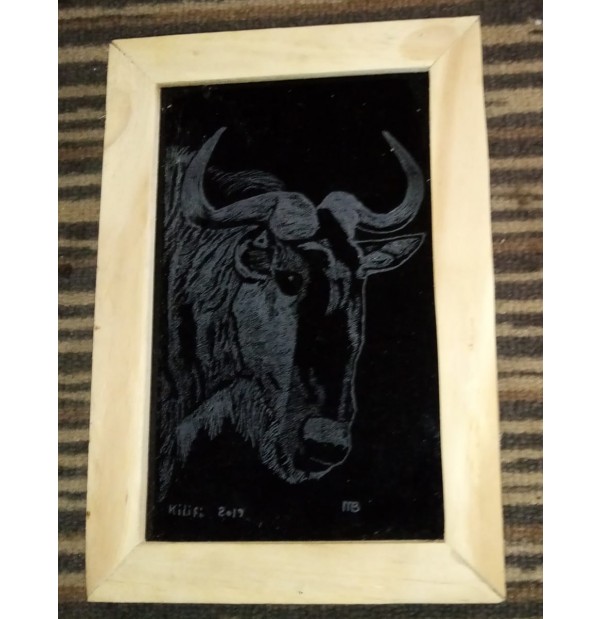 Framed wildebeest