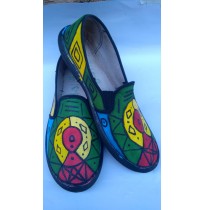 Hand painted rubber shoes