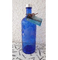 Recycled Glass Handengraved Water Bottles