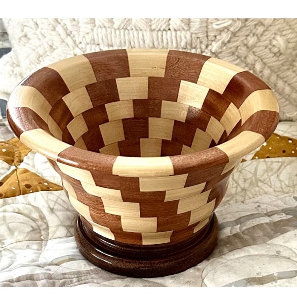 wooden segmented bowl