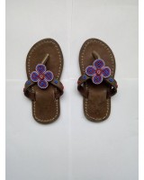 Beaded Leather Sandals 